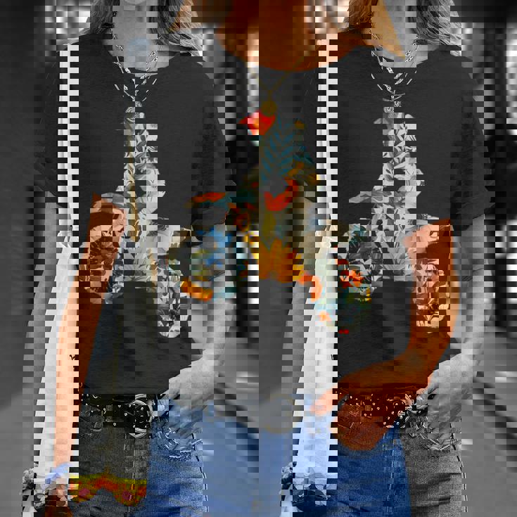 エレガントなシルエット フラワーアートピース フローラル モトクロス Tシャツ 彼女への贈り物