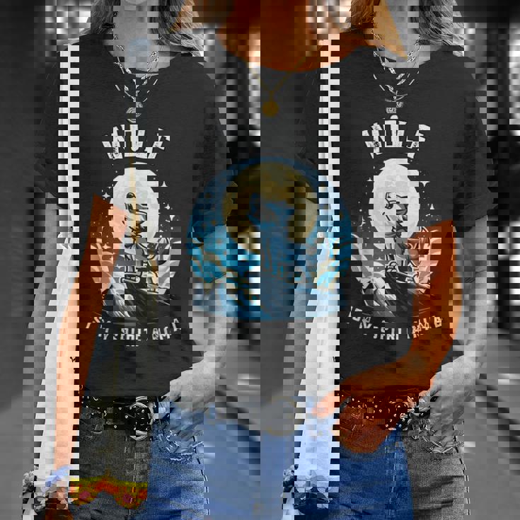 オオカミは私の精神 野生動物ファンのためのアニマル服 Tシャツ 彼女への贈り物