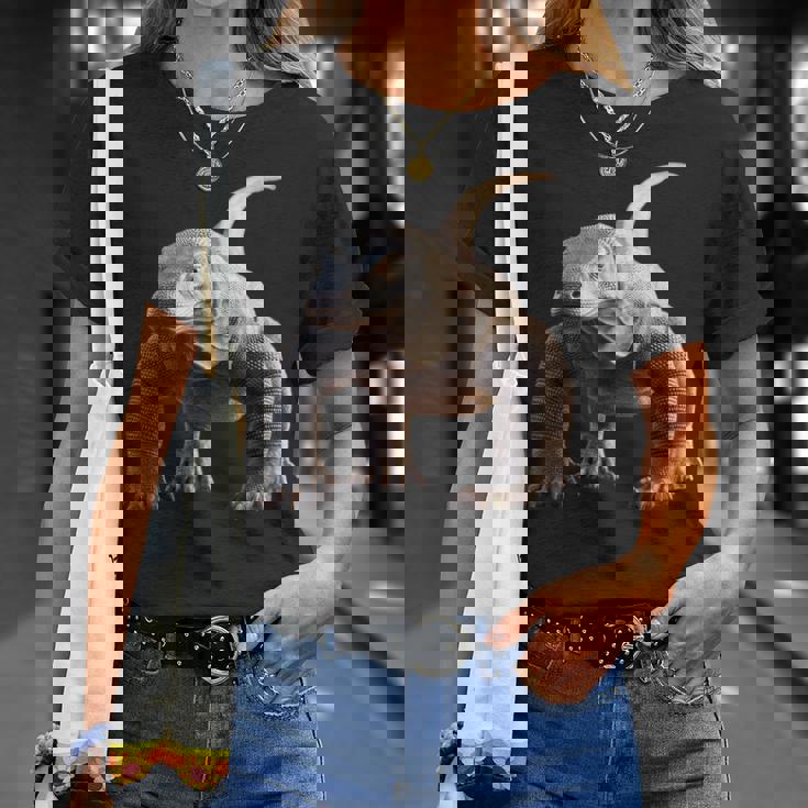 オオトカゲ 爬虫類 コモドドラゴン バンドドラゴン トカゲドラゴン Tシャツ 彼女への贈り物