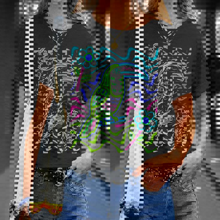 オオハシの鳥 アラカリ オオハシ オオハシ モラ アート パナマ・クナ族作 Tシャツ 彼女への贈り物