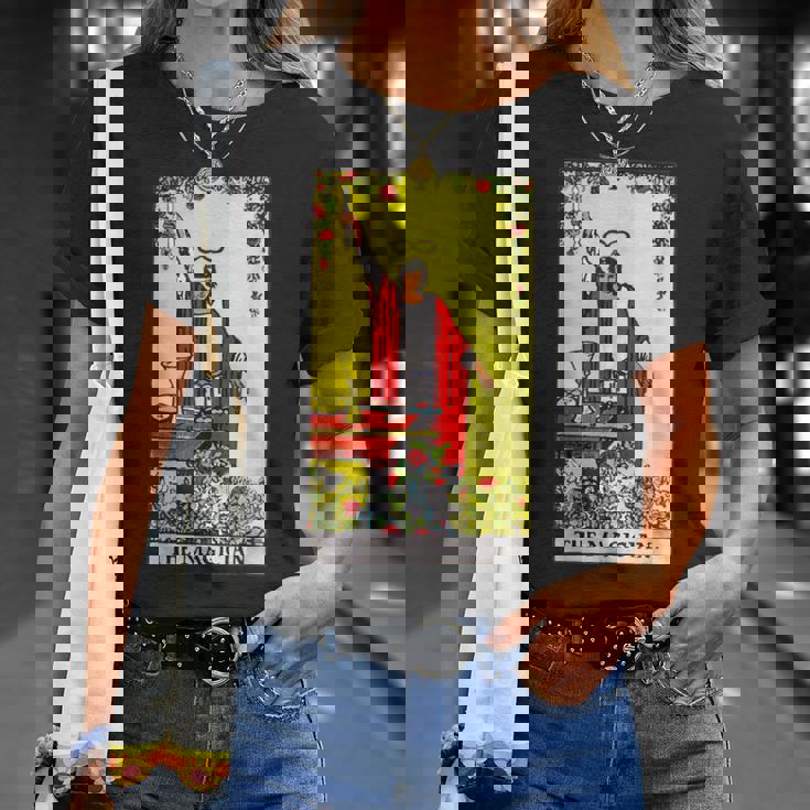 オリジナルrider Waite Deckからのマジシャンビンテージタロットカード Tシャツ 彼女への贈り物