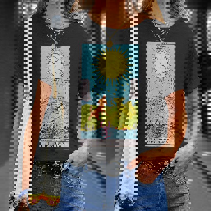 オリジナルのrider Waite Deckのムーンヴィンテージタロットカード。 長袖tシャツ Tシャツ 彼女への贈り物