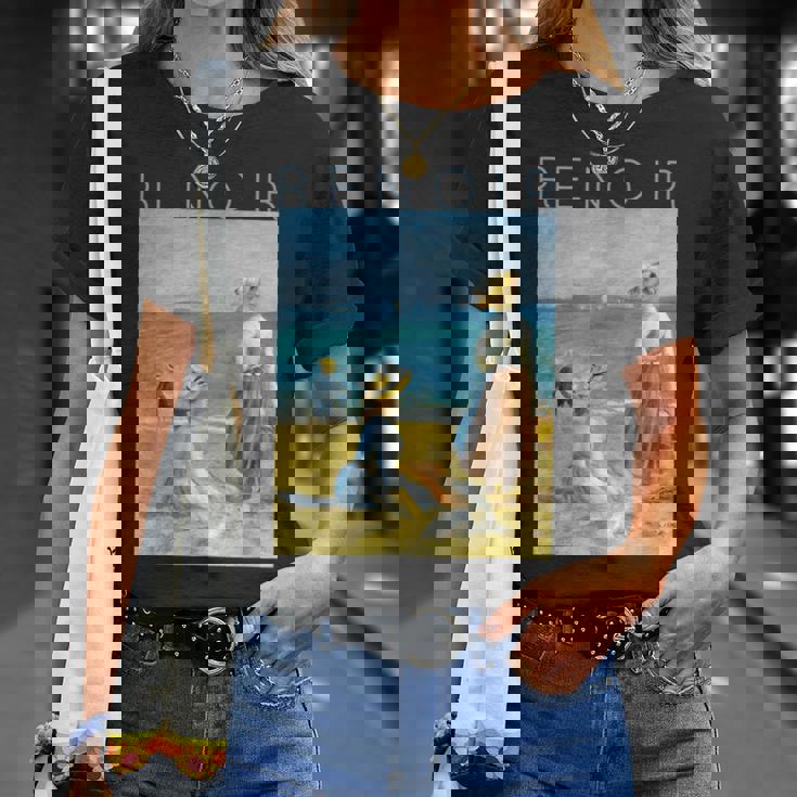 オーギュスト・ルノワール ビーチのフィギュア Tシャツ 彼女への贈り物