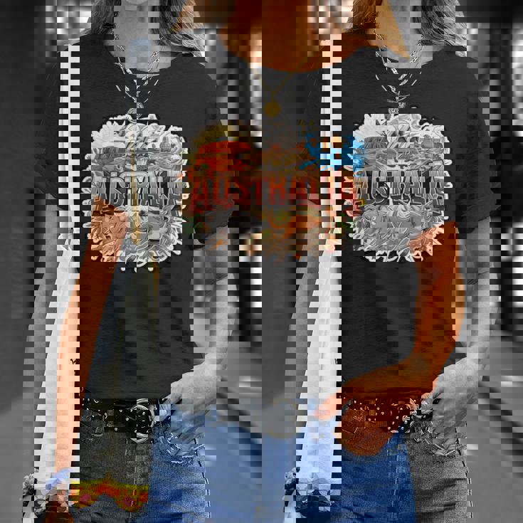 オーストラリアカンガルーコアラポインティングミーム オーストラリアのお土産 Tシャツ 彼女への贈り物