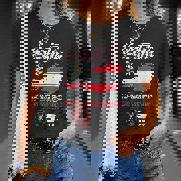 オーストリアのカンガルーなし オーストリアのカンガルーなし 長袖tシャツ Tシャツ 彼女への贈り物