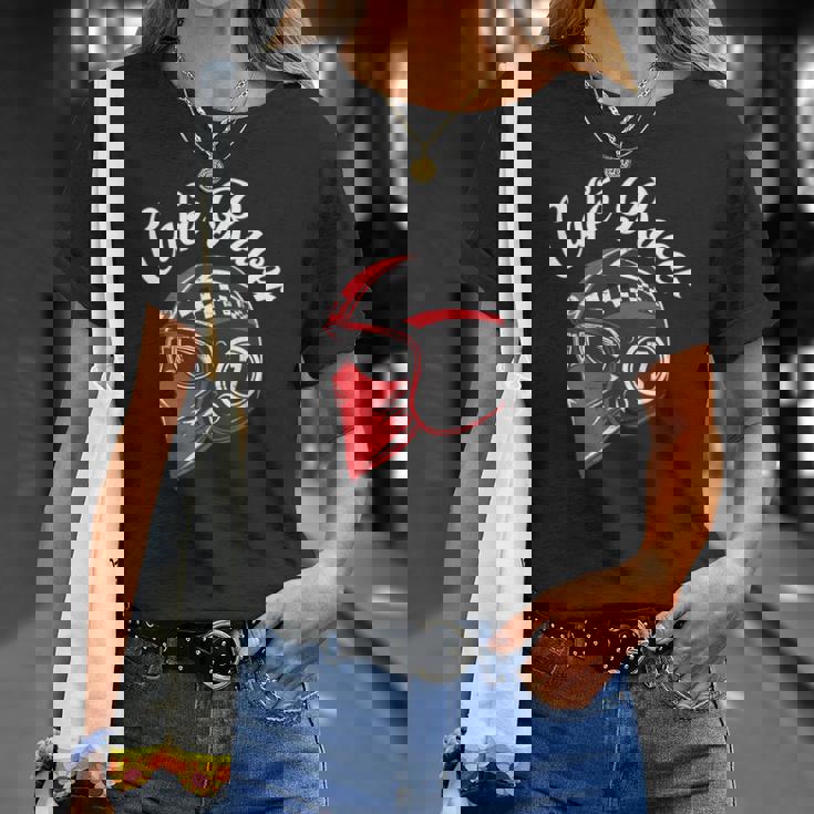 オートバイ カフェレーサー モータースポーツギフト 長袖tシャツ Tシャツ 彼女への贈り物