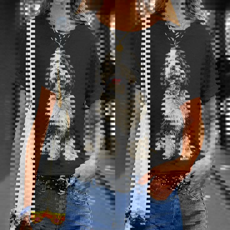 オールドイングリッシュシープドッグ 犬 ペット アートワーク オールドイングリッシュシープドッグ Tシャツ 彼女への贈り物