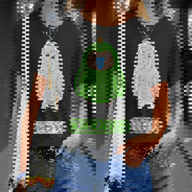 カカポ Kakapo『セルフィー』鳥【どうぶつフレンズ】動物 ゆるくて かわいい Tシャツ 彼女への贈り物