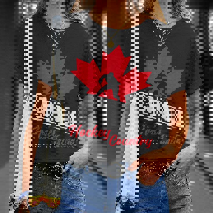 カナダホッケー メープルリーフ アイスホッケー選手 カナダ Tシャツ 彼女への贈り物