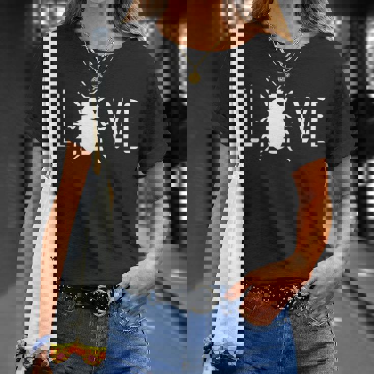 カブトムシ かわいい昆虫学の甲虫学 Tシャツ 彼女への贈り物