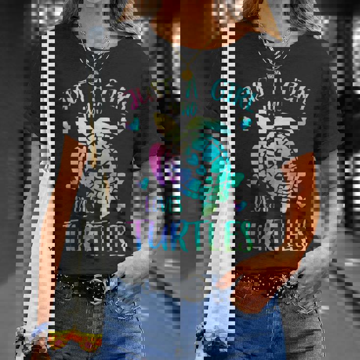 カメが大好きなただの女の子 かわいいパステルカメ Tシャツ 彼女への贈り物