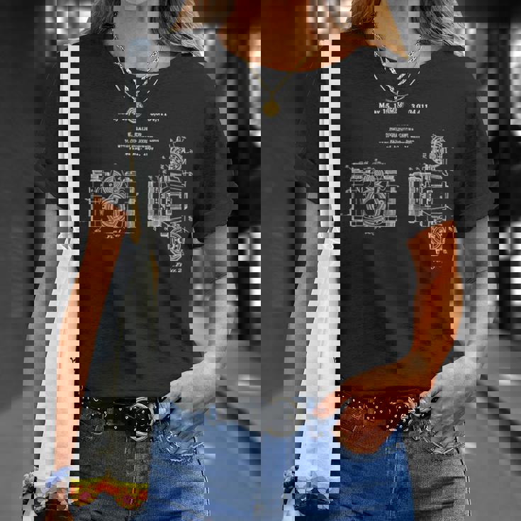 カメラ 青写真 ビンテージ 特許 写真 写真 写真 Tシャツ 彼女への贈り物