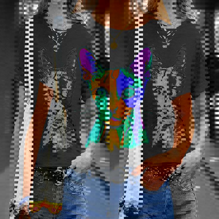 カラフルキャット Tシャツ 彼女への贈り物