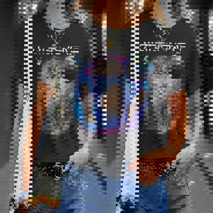 カワウソ宇宙 面白いカワウソ 宇宙カワウソ 長袖tシャツ Tシャツ 彼女への贈り物