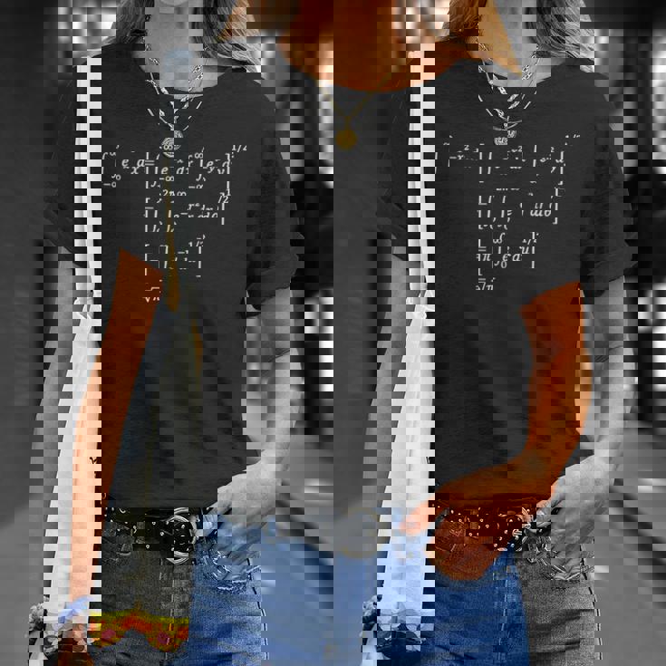 ガウス積分計算、クール数学耐性 Tシャツ 彼女への贈り物