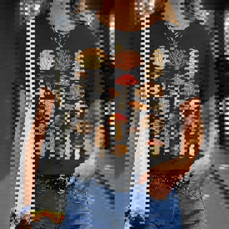 キノコの種類 自然 コテージコア ファン 男の子 女の子 キッズ Tシャツ 彼女への贈り物