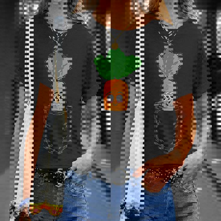 キャロットポケット おもしろキャロットインポケット Tシャツ 彼女への贈り物