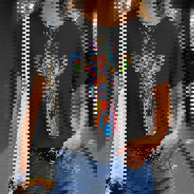 キリン 幾何学 Tシャツ 彼女への贈り物