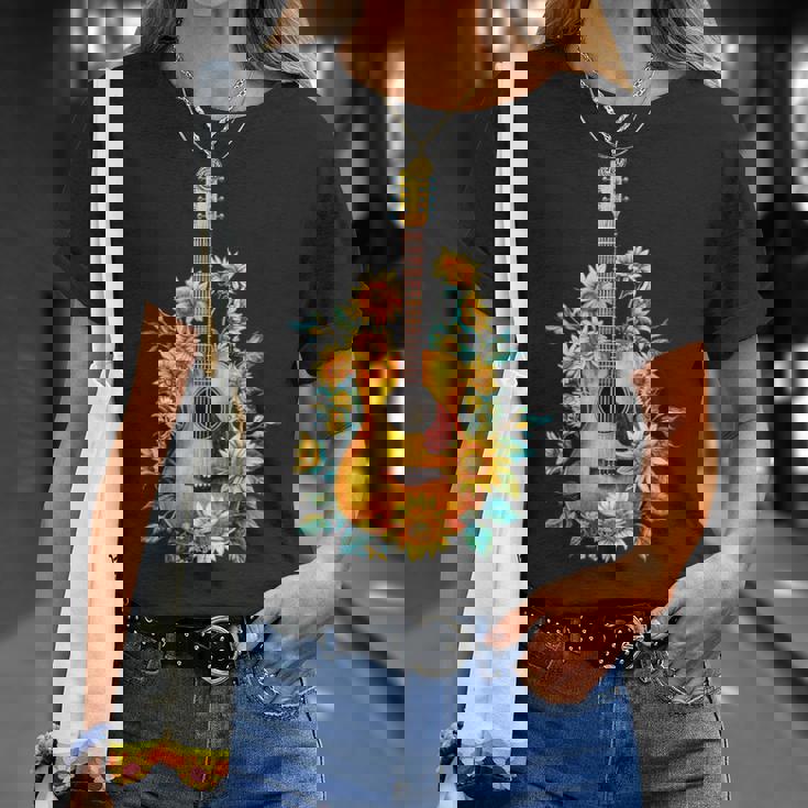 ギター 面白tシャツ おもしろ ギタリスト 服 音楽 メンズ キッズ ネタ 服 オリジナル 軽音 ひまわり Tシャツ 彼女への贈り物