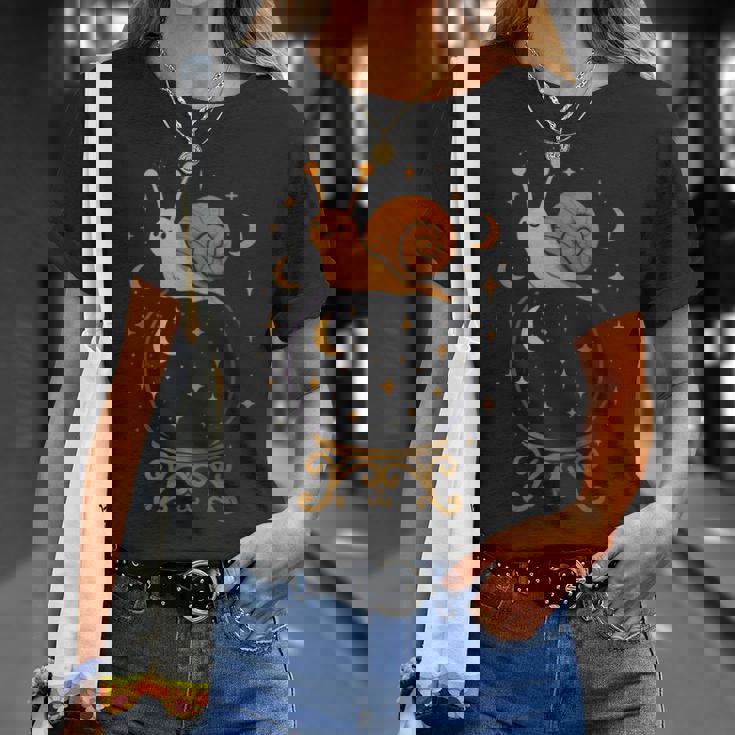 クリスタルボールスターのカタツムリ Tシャツ 彼女への贈り物