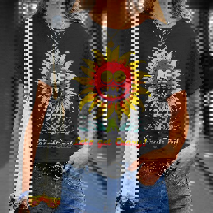 クレイジー クレイジー 面白い ひまわり Tシャツ 彼女への贈り物