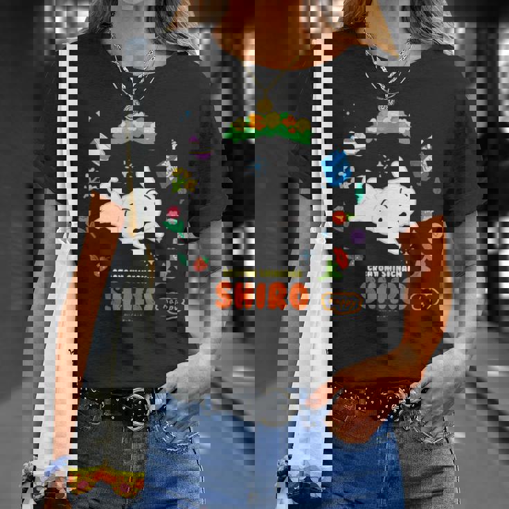 クレヨンしんちゃん Happyシロ フラワーリング Tシャツ 彼女への贈り物