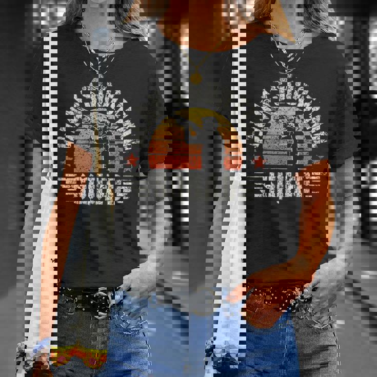 クレー射撃チーム トラップ ピジョン ショットガン からのプル クレー射撃 Tシャツ 彼女への贈り物