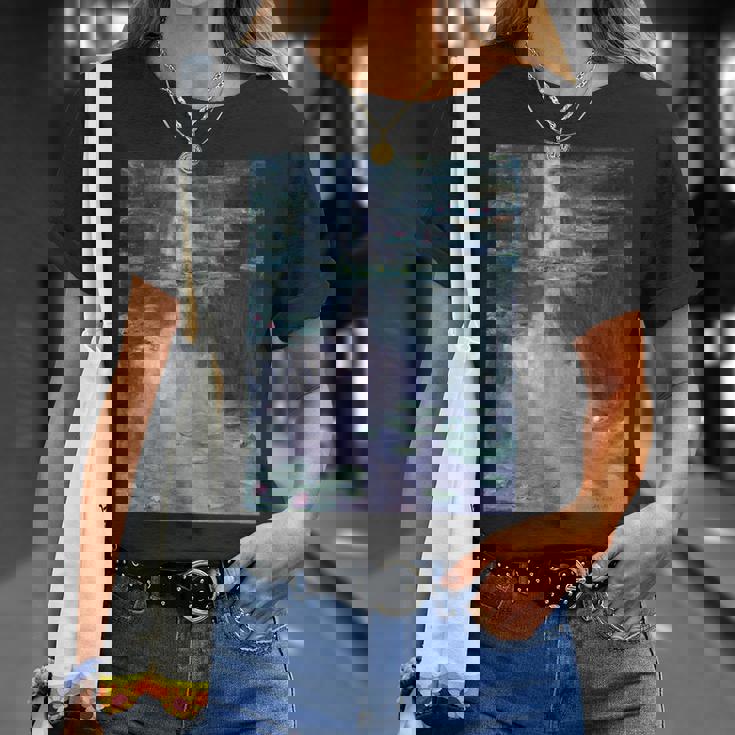 クロード・モネの睡蓮 Tシャツ 彼女への贈り物