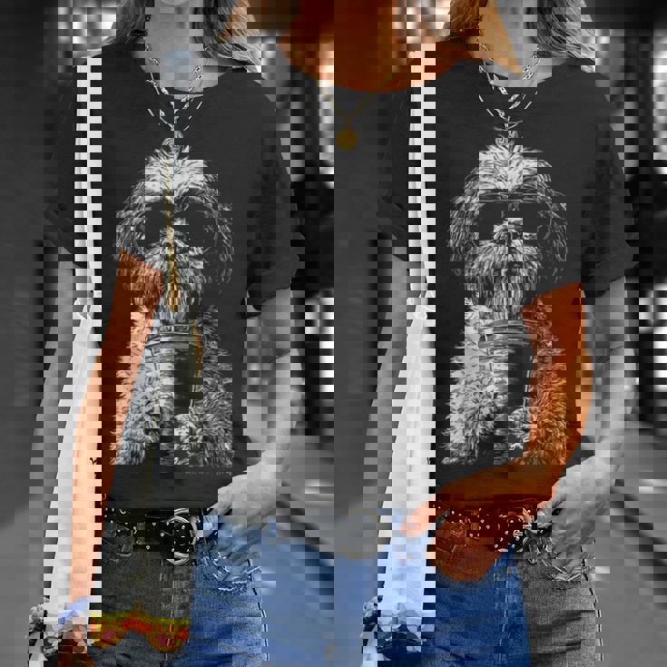 クールシーズードリンクアイスコーヒーファニードッグミームy2kグランジ Tシャツ 彼女への贈り物