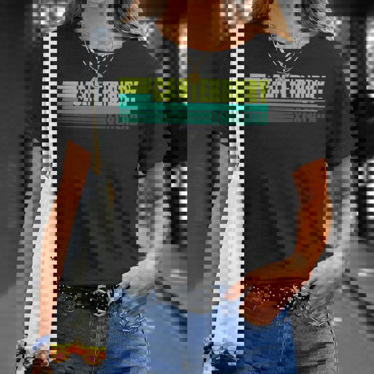 グリーン レトロ ヴィンテージ カンタベリー シティ ビレッジ イングランド Uk 長袖tシャツ Tシャツ 彼女への贈り物