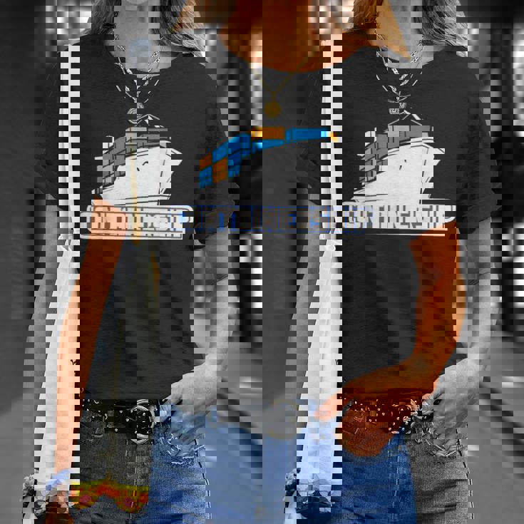 コンテナシップ船 船長 船員 船員 マリナー 船員 船員 Tシャツ 彼女への贈り物