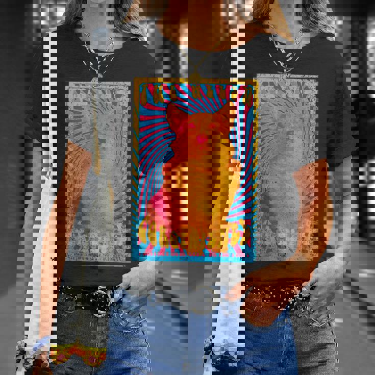 コーギードッグファニーサイケデリック1960年代ウェルシュコーギーペンブローク Tシャツ 彼女への贈り物