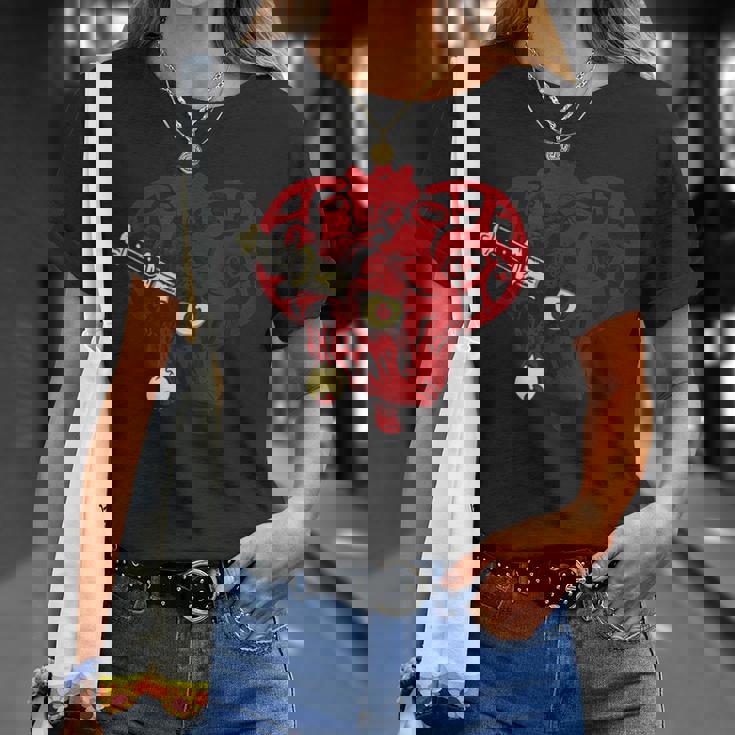 サイコビリー ホラー パンクロック Hr アンデッドハート Tシャツ 彼女への贈り物