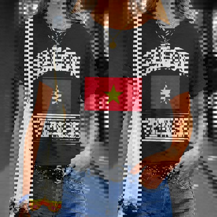 サイゴン ベトナム ホーチミン市 お土産 ベトナム国旗 Tシャツ 彼女への贈り物