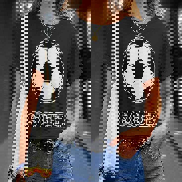 サッカー（サッカー部）Soccer 部活 クラブ【サッカーボール】スポーツ フットボール グッズ ウェア イラスト Tシャツ 彼女への贈り物