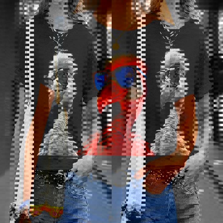 サングラスをかけたフラミンゴ フラミンゴが大好き かわいいフラミンゴ Tシャツ 彼女への贈り物