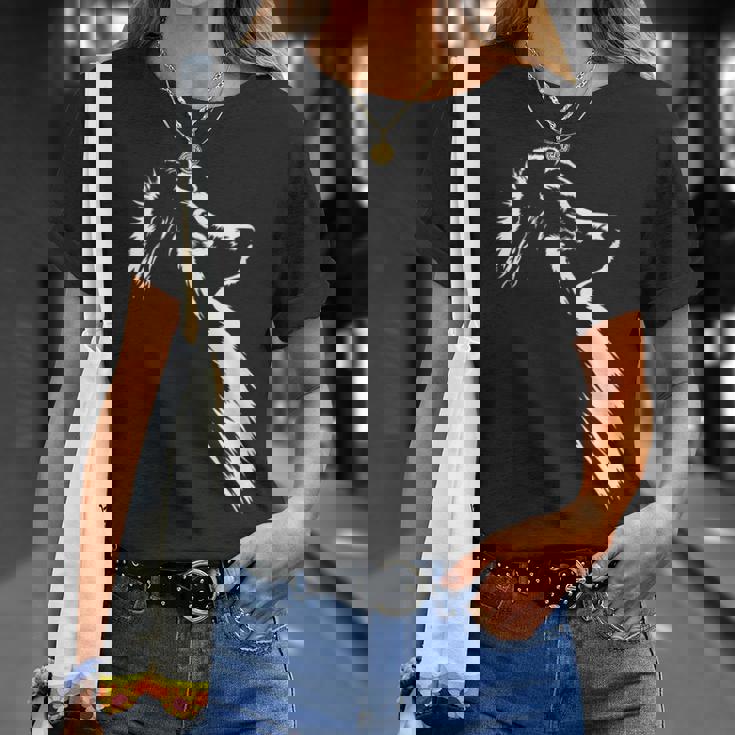 シェットランド・シープドッグ ポートレート シルエット 犬 シェルティー・ドッグ Tシャツ 彼女への贈り物