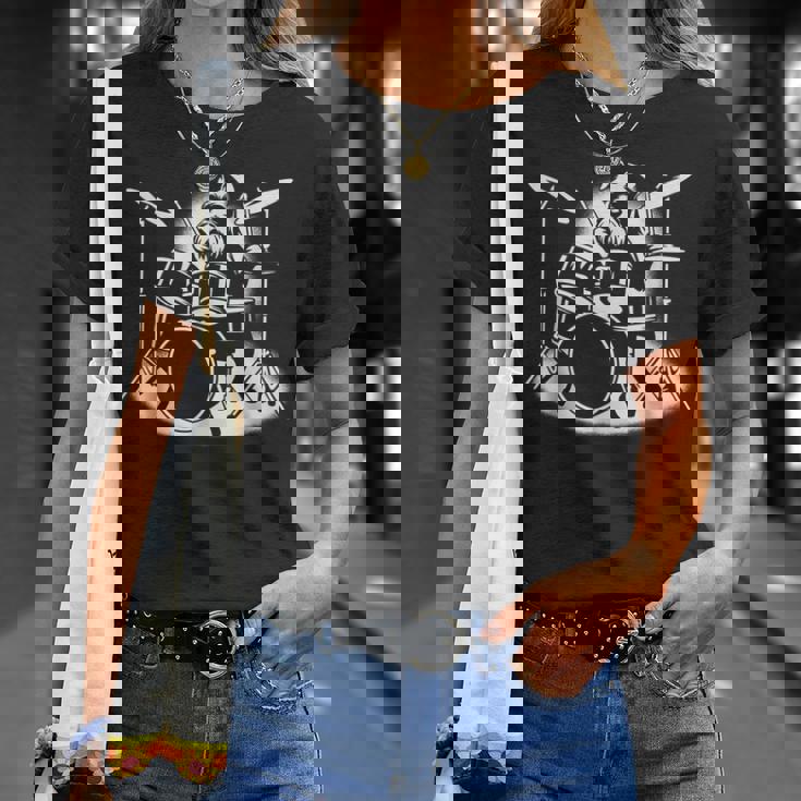 シュナウザー ドラムを弾く ドラマー 犬好き Tシャツ 彼女への贈り物