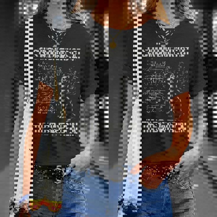 シュレーディンガーの猫 脱出計画 物理ジョーク 長袖tシャツ Tシャツ 彼女への贈り物