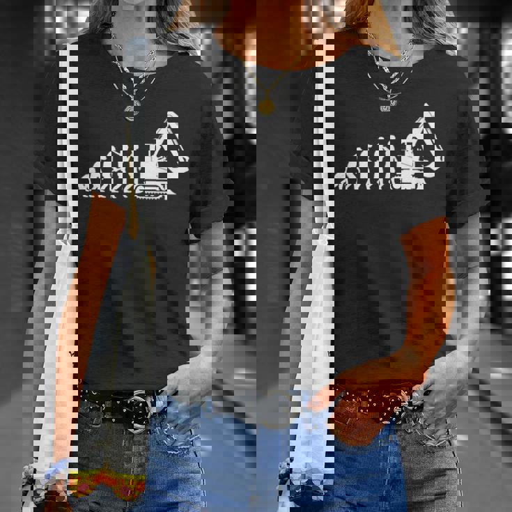 ショベルドライバー進化重機オペレーター Tシャツ 彼女への贈り物