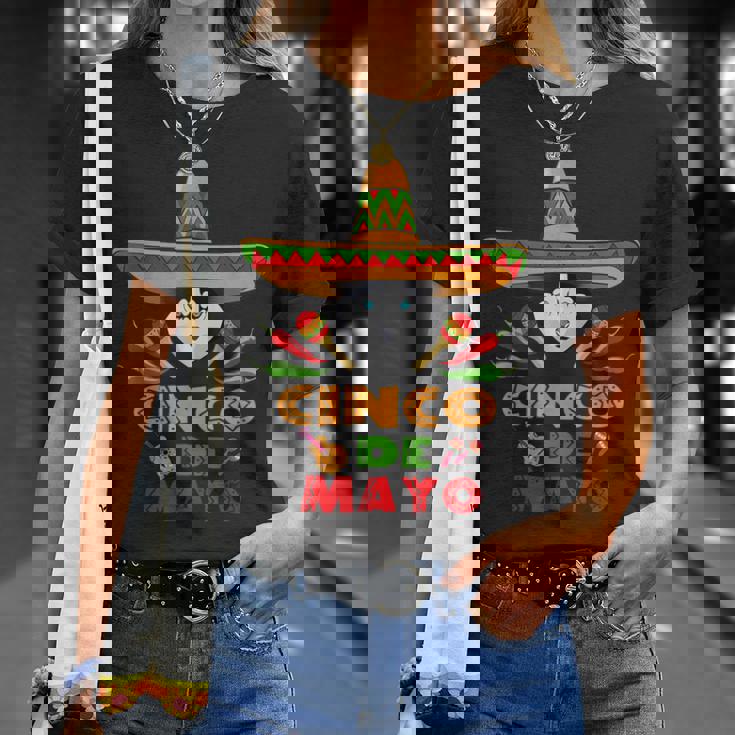 シンコ・デ・マヨ シンコ・デ・マヨのシベリアン・ハスキーの面白い犬 Tシャツ 彼女への贈り物