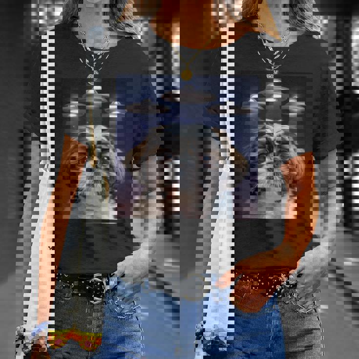 シーズー 犬 シウツー 犬 エイリアン Ufohitzhu おもしろい シーズー 長袖tシャツ Tシャツ 彼女への贈り物