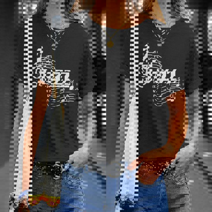 ジャズミュージシャン 楽譜 ジャズノート Tシャツ 彼女への贈り物