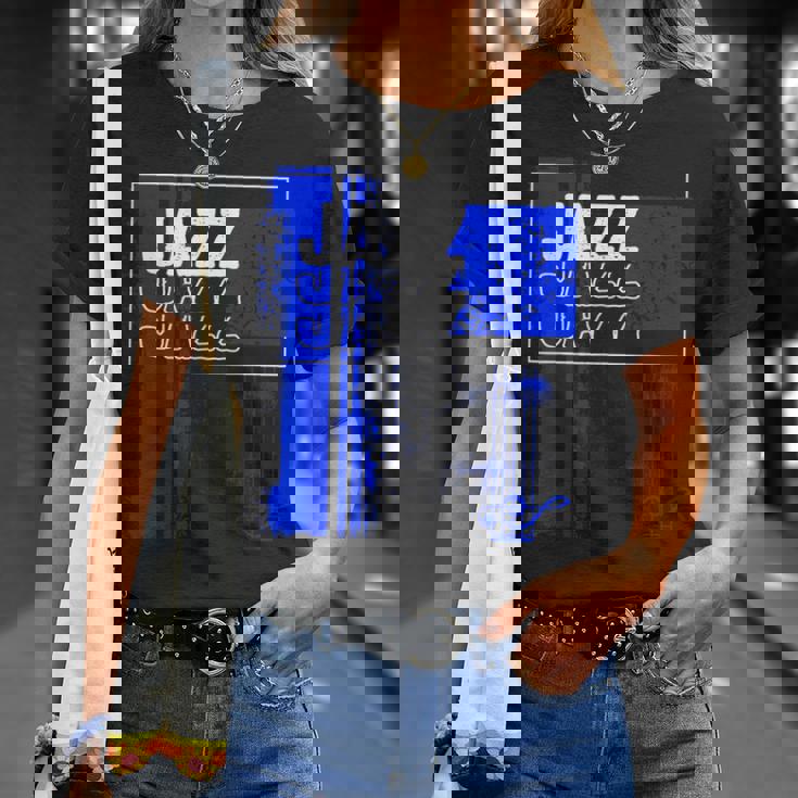 ジャズミュージシャンブルーシート ミュージックブルーノート Tシャツ 彼女への贈り物