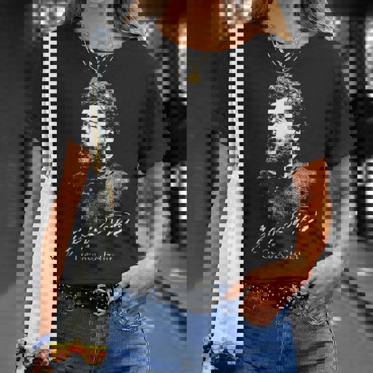 ジョルジュ・ビゼー。 フランスの作曲家。 クラッシック。 Tシャツ 彼女への贈り物