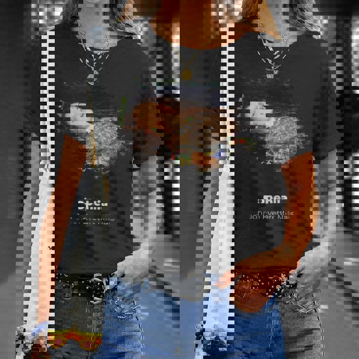 ジョン・エバレット・ミレーのオフィーリア・グランジ Tシャツ 彼女への贈り物