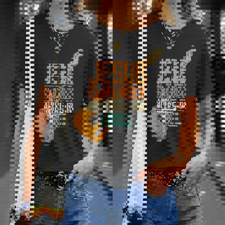 ジーザス・イズ・マイ・ロック・アンド・ザット・イズ・ハウ・アイ・ロール クリスチャン Tシャツ 彼女への贈り物