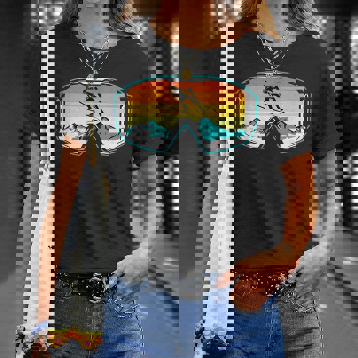 スキー 山 スキー ジャンプ Tシャツ 彼女への贈り物