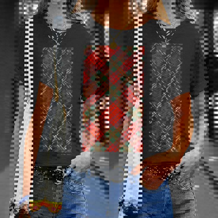 スコットランドのタータンチェック柄。 Tシャツ 彼女への贈り物