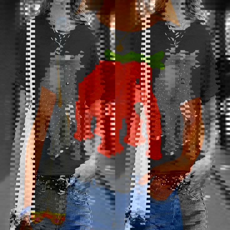 ストロベリーエレファントスティールブレインロットシークレットレアビデオゲーム Tシャツ 彼女への贈り物